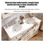 Meuble-lavabo de salle de bain en chêne massif et marbre de style campagnard américain