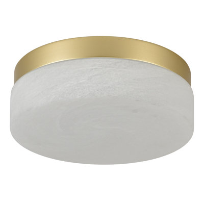 12 Inch Gold Flush Mount Ceiling Light - Modern Low Profile LED Fixture for Bedroom & Living Room