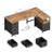 L-shaped Desk With 5-tier Under-desk Drawers,reversible Desk With Large Cabinet, Writing Desk With Power Outlets-1019781248