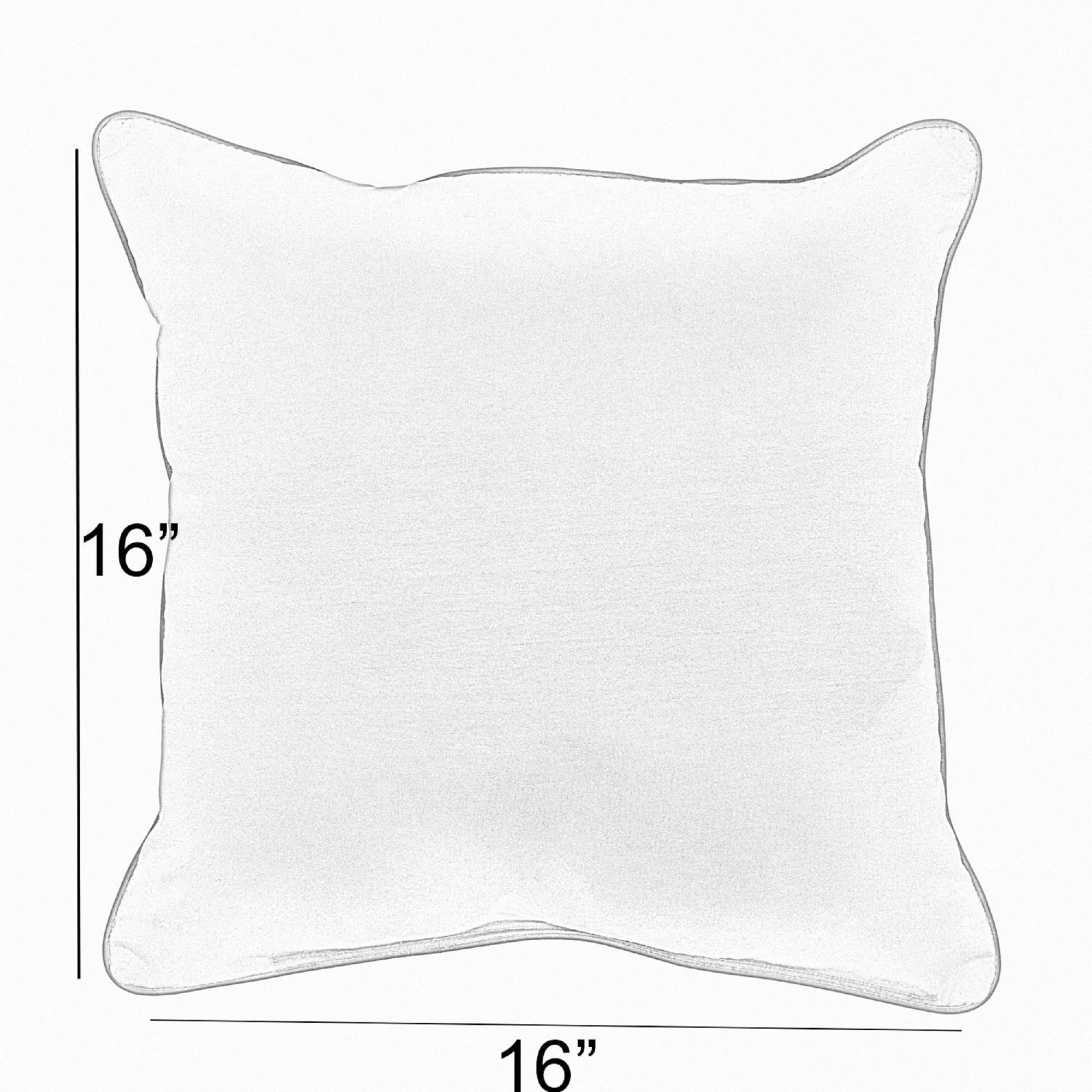 Jaclyn Sunbrella® Indoor/Outdoor Throw Pillow, 16" x 16", Blue/Pumice