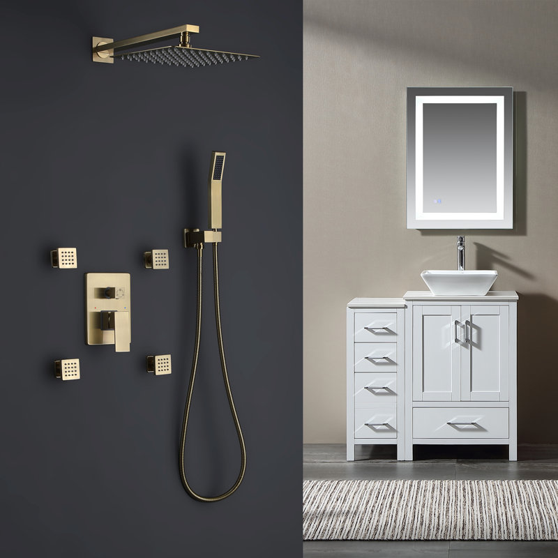 All-In-One Kit with Rough in-Valve, Gold