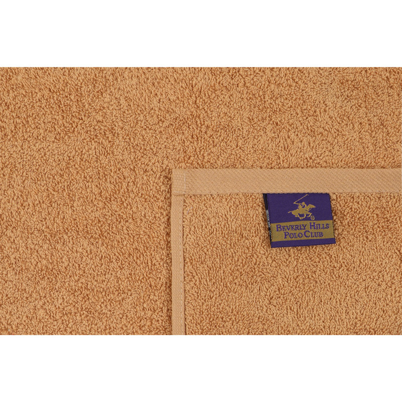 2 Piece 100% Cotton Hand Towel Set, Blue/Brown