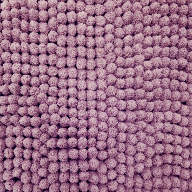Centreville Chenille Non Slip Bath Mat, 90cm L x 60cm W, Heather