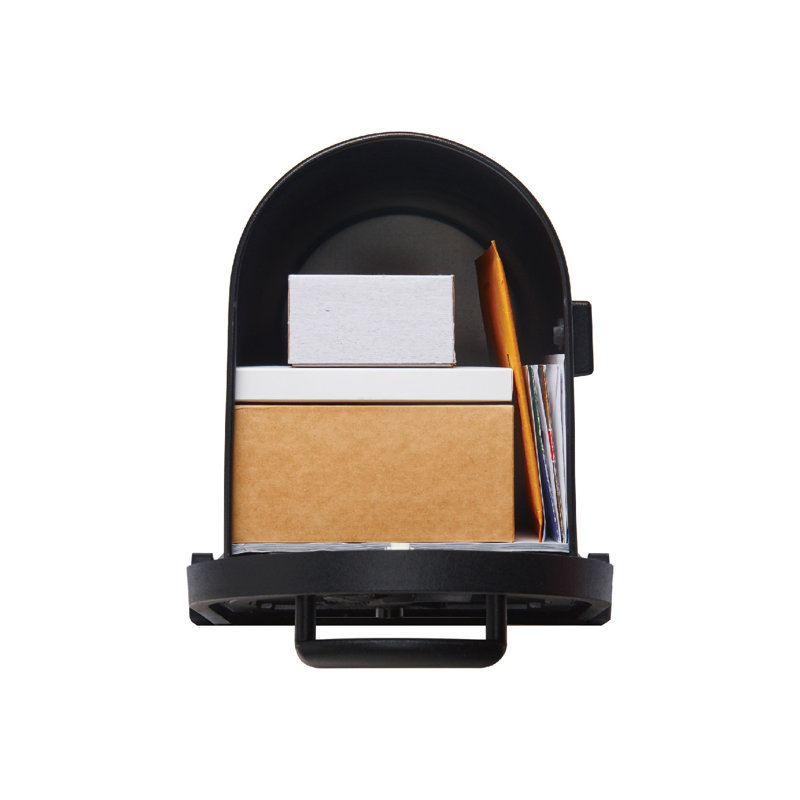 Boîte aux lettres moderne grande capacité en acier galvanisé texturé noir