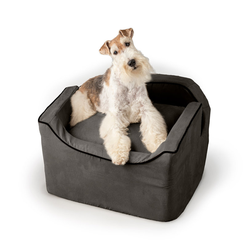 Siège d'auto pour chien Snoozer Microsuede Lookout 1, Moyen, Gray