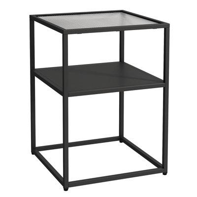 Elenna Glass Top Frame End Table