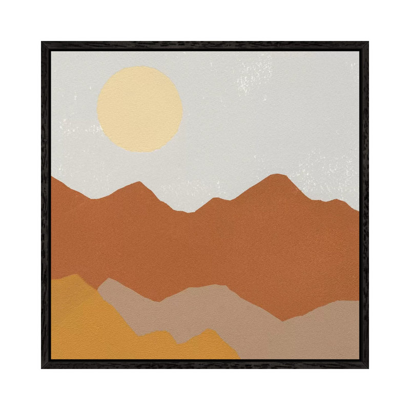 Desert Sun II by Moira Hershey - Print on Canvas, 45.72cm H x 45.72cm W x 3.81cm D, Black Floater Framed