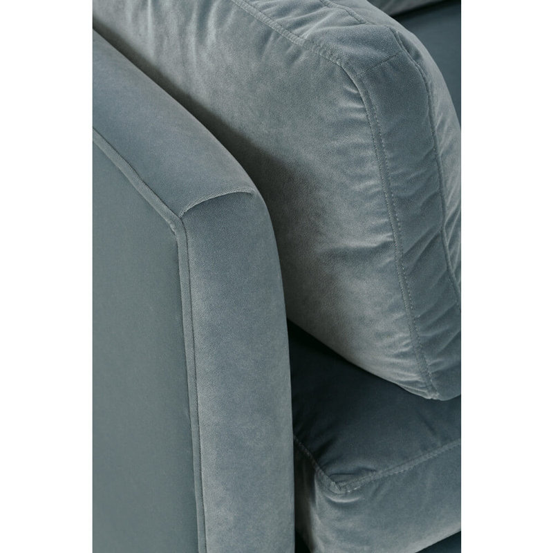 Madeline Sofa, Slate, Chocolate, 34"H x 90"W x 40"D