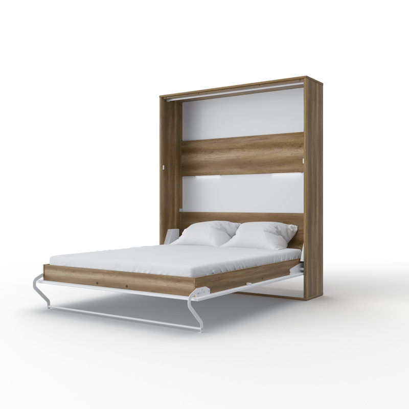 Aubri European Double (140 x 200cm), White/Light Brown, European Kingsize (160 x 200 cm)