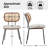 Sirine Linen Modern Side Chair with Rattan Back-1717631063