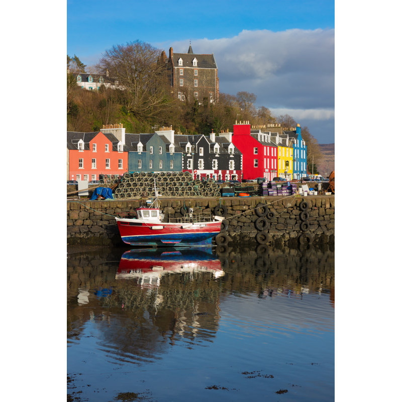 Boat In Tobermory Harbour - Wrapped Canvas Print, 46cm H x 30cm W x 3.8cm D