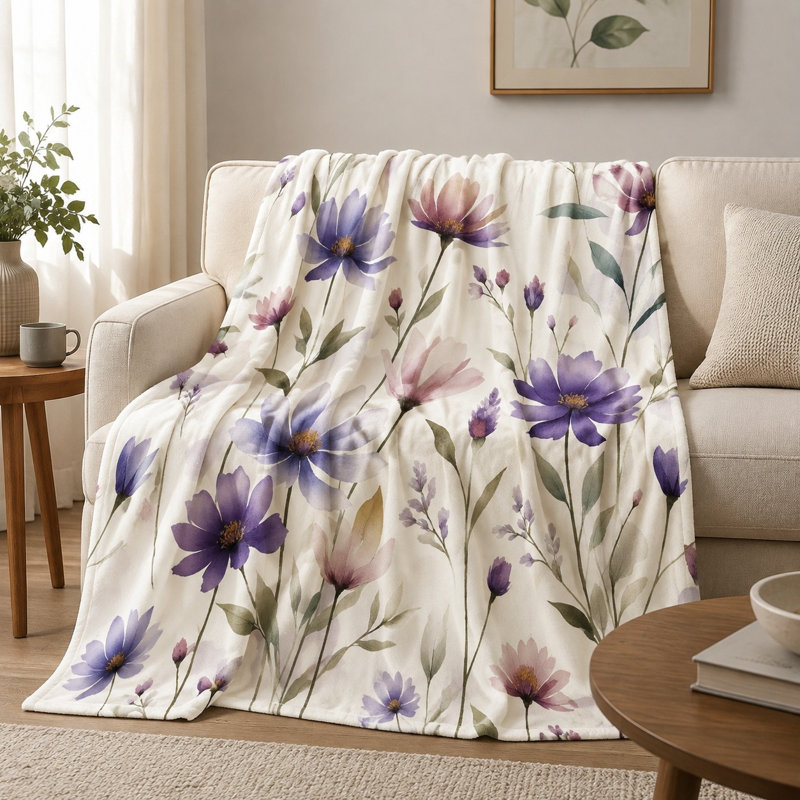 Jeté douillet en flanelle Cozy, L 60 po x l 50 po
