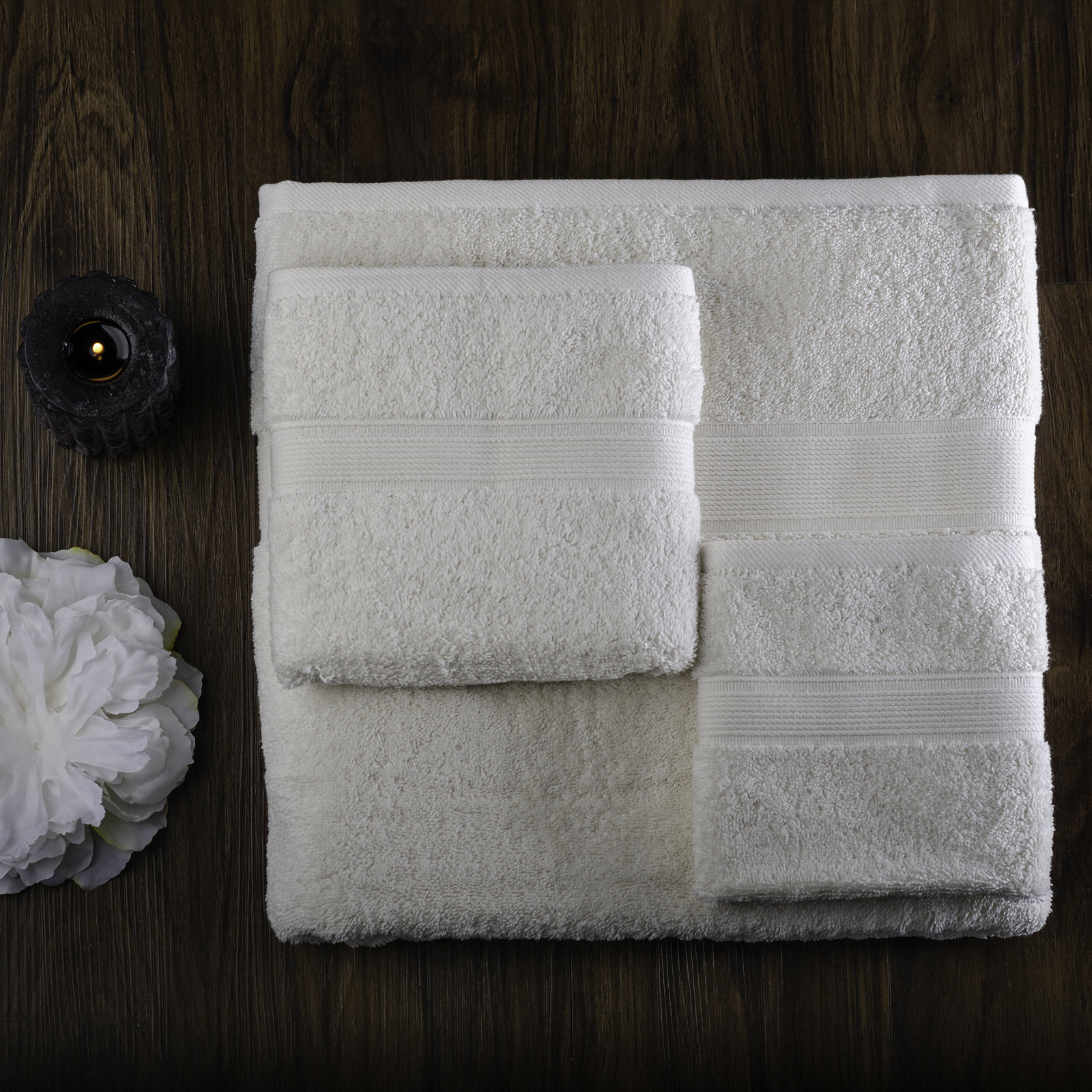 6-Piece Cotton Towel Set, Ivory