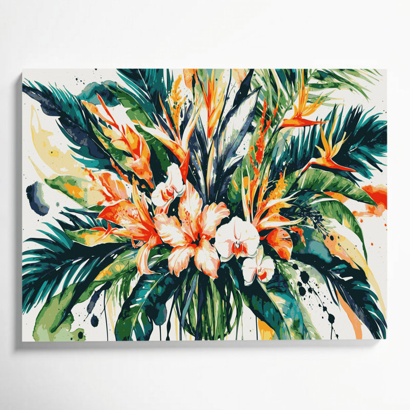 Art mural sur toile hawaïen, H 20 po x l 30 po