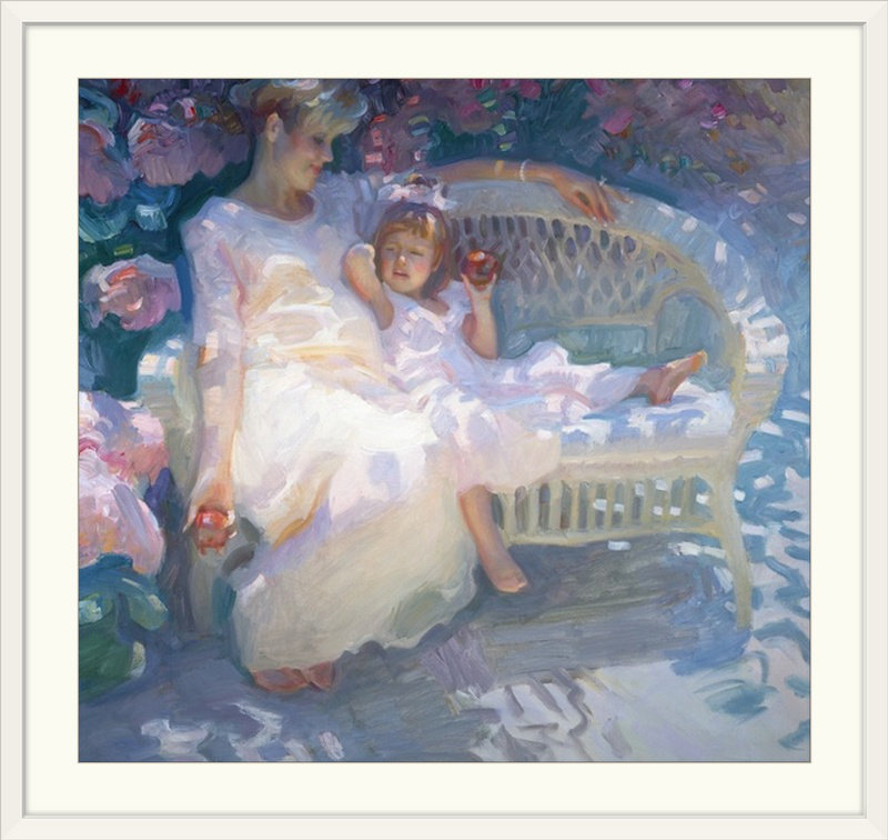 «Expecting» par John Asaro, reproduction d'art, H 30 po x l 30 po x P 1,25 po, Toile