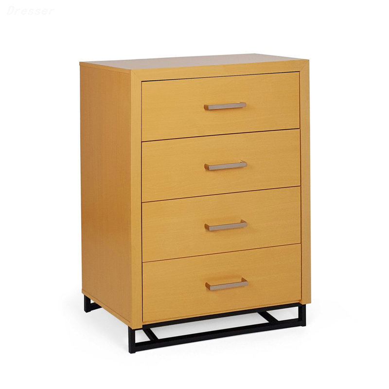 Commode 4 tiroirs l 31,15 po Courtnee, Érable / noir