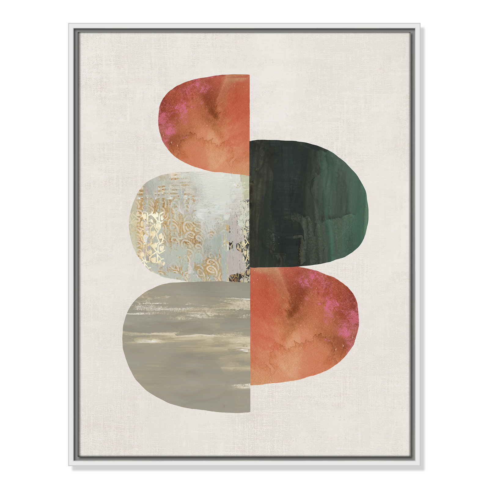 Evolving Energy II by Tom Reeves - Print, 29.5" H x 23.5" W, Framed Canvas, White