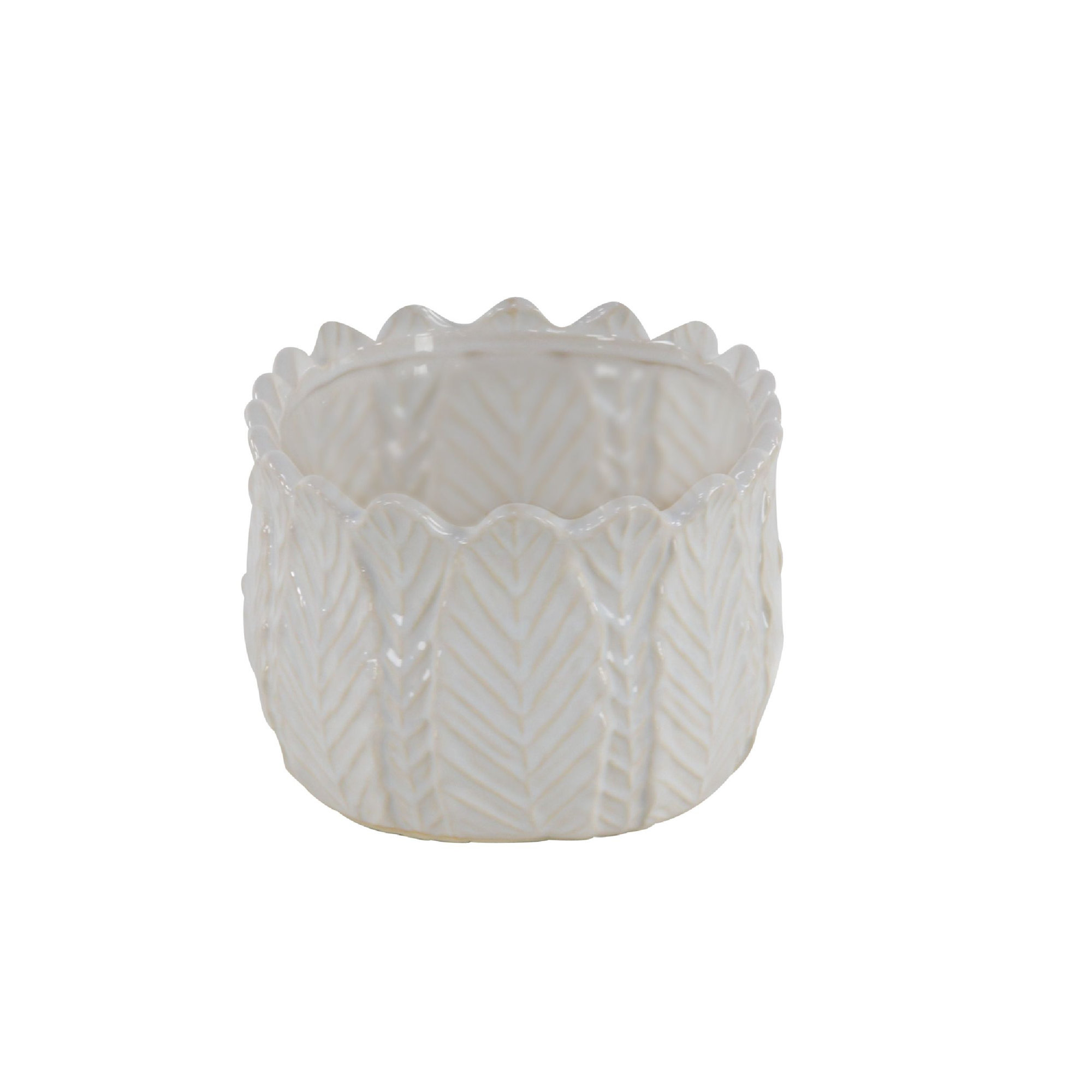 Sosa Ceramic Planter - Set of 3, White