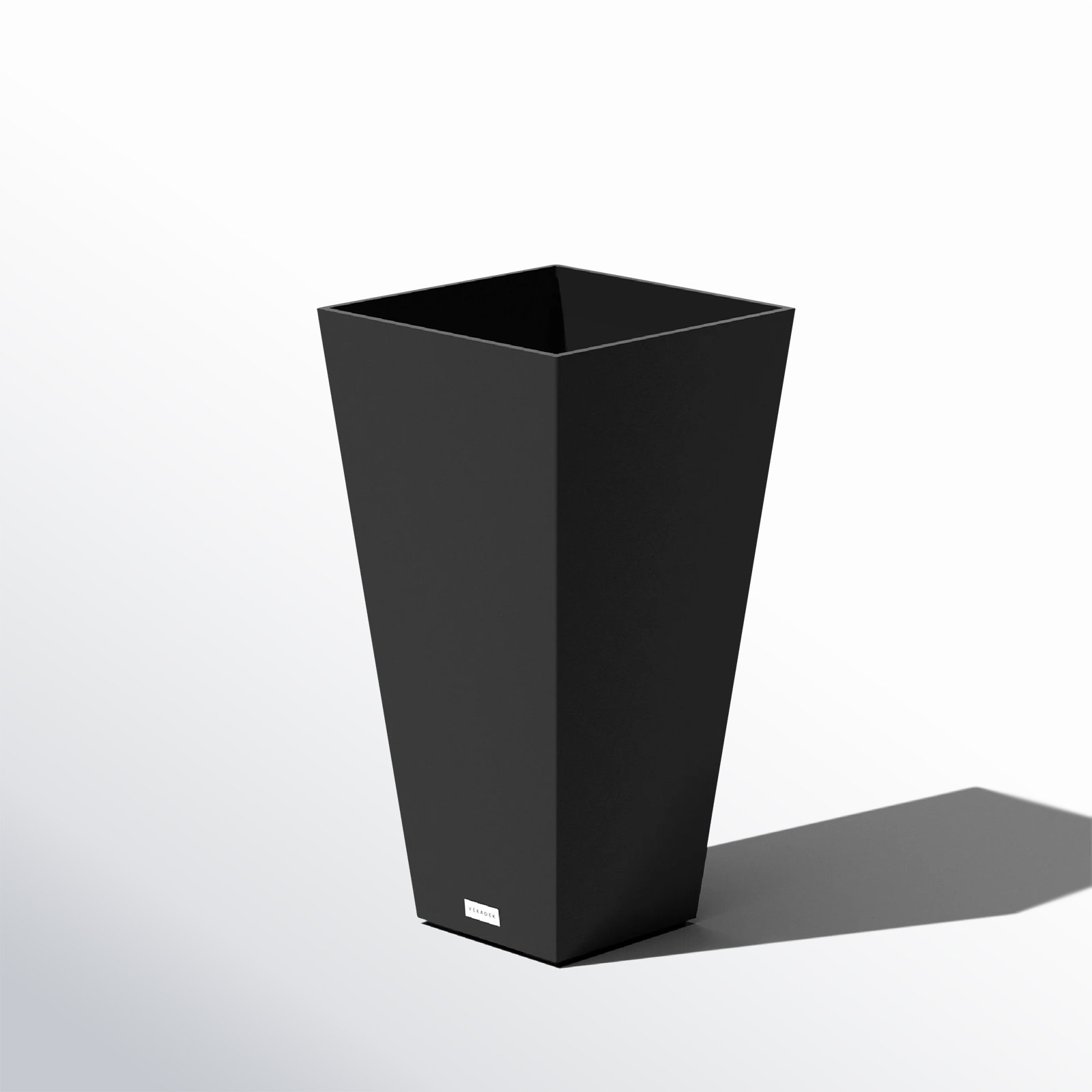 Pure Series Midland Planter, Black, 26" H x 13.75" W x 13.75" D, 1