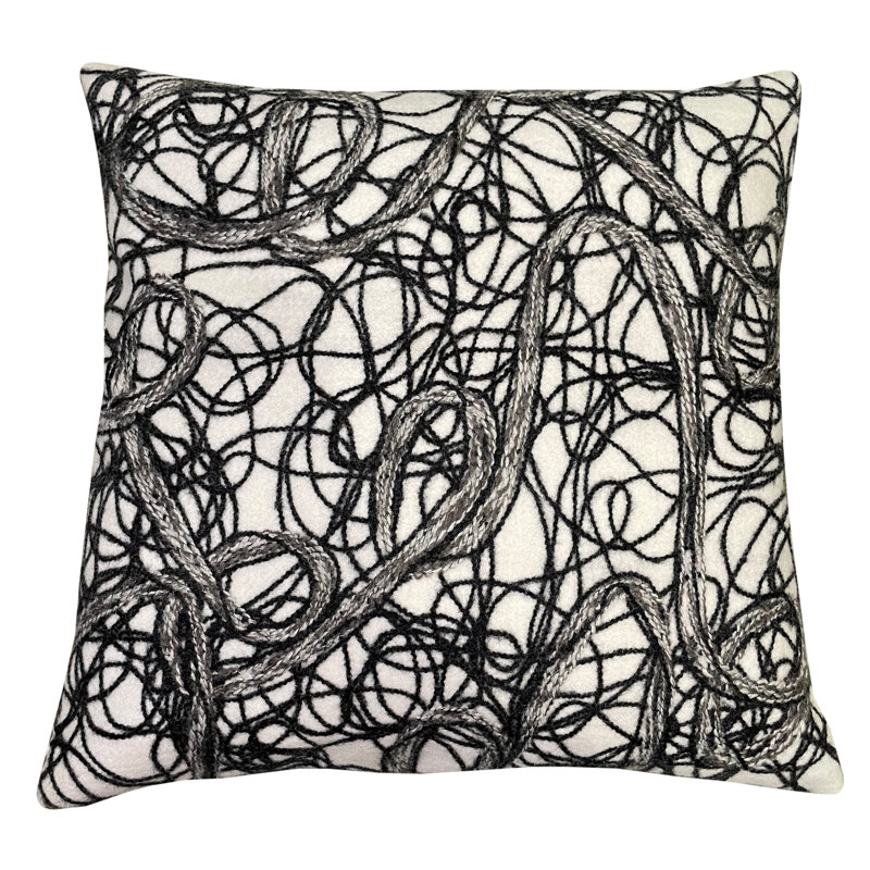 Caveney Abstract Black Cushion