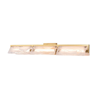 Luminaire de meuble-lavabo Mingle - Laiton satiné - l 38 po