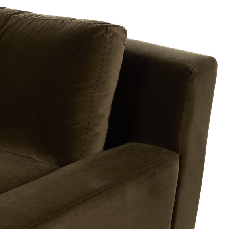 Yelena 3PC Sectional-Surrey Olive, Surrey Olive Performance Velvet