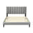 Enabled King Sized Bed In A Box - Gray Fabric Channel Collection Installed Upholstered Headboard