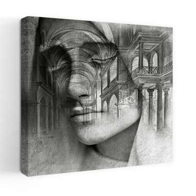 Reproduction d'art surréel d'architecture murale