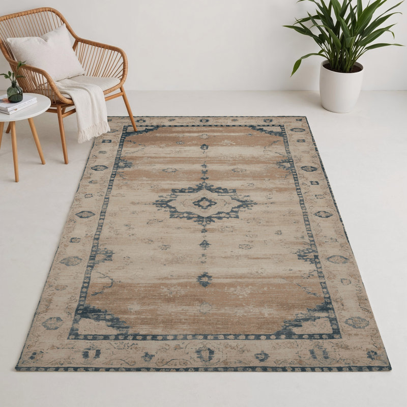 Tapis d'intérieur et d'extérieur surteint beige, Rectangulaire 3 pi x 5 pi