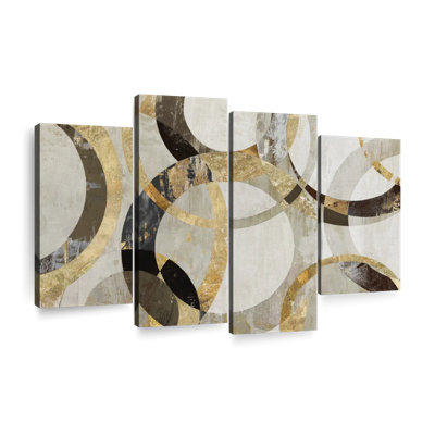 Overlaps Wall Art Multi Piece Canvas Print On Canvas 4 Pieces Set