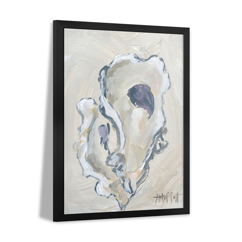 Affiches encadrées beiges Oyster II, H 32 po x l 24 po