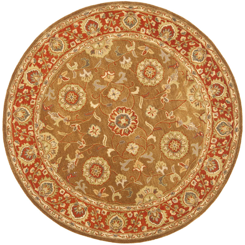 Hebron Hand Tufted Wool Oriental Rug, Round 6'