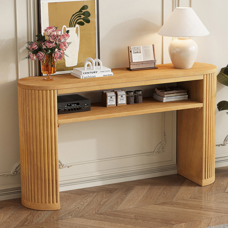 Console rustique avec pieds cannelés Trexm