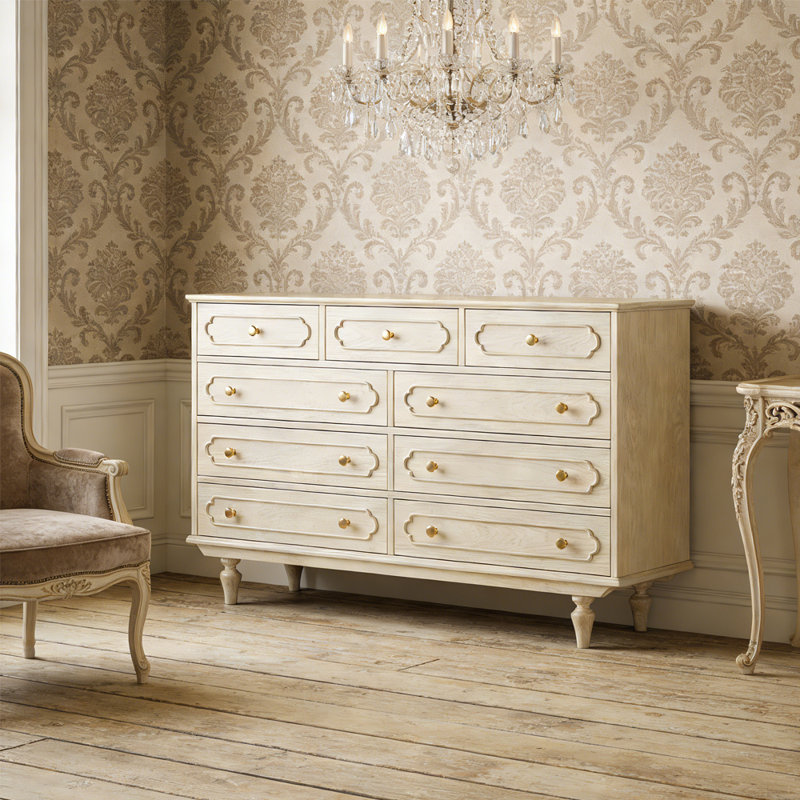 Sturdy Solid Wood 9-drawer Storage Cabinet
