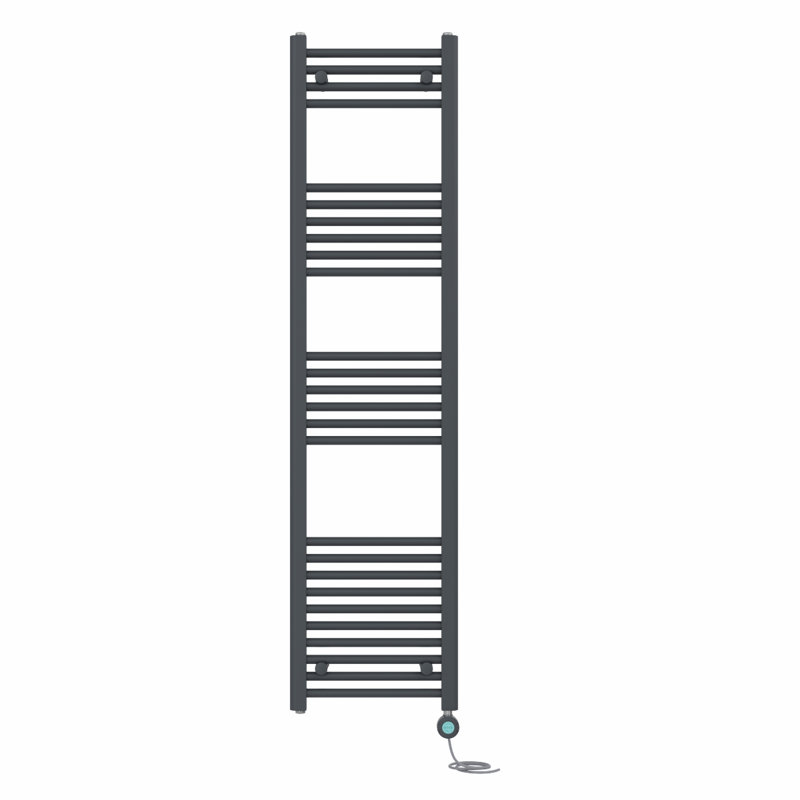 Ariany Straight Towel Rail Heated Towel Rails, Anthracite, 160cm H x 40cm W x 3cm D