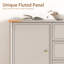 Armoire buffet 59 po avec portes de grange et tablettes réglables