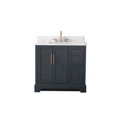  36" Freestanding Single Sink Bathroom Vanity with Top