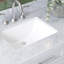 Meuble-lavabo ARIEL Monroe de 43 po en bois massif gris avec un comptoir en marbre de Carrare italien de 1,5 po et un lavabo rectangulaire centrale.-99405041-131238691-131238695