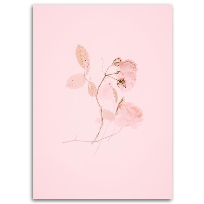 Leinwandbild Minimalist pink flower