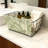 Canvas Storage Basket With Metal Frame, Desk And Table Organizer For Home Office Decor And Storage Solutions