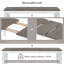 Retro Style 7-Piece Dining Table Set With Extendable Table And 6 Upholstered Chairs (Brown+White)