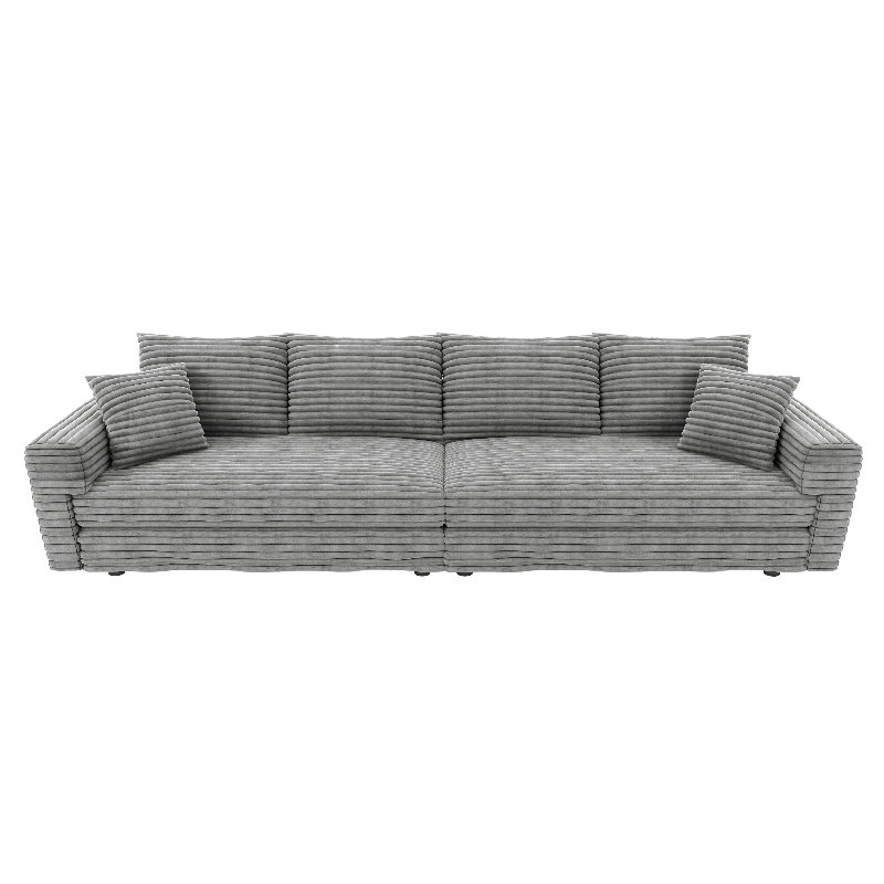 Canapé 102,4 po en velours côtelé 102,4 po, canapé-lit rembourré confortable et moderne, sièges profonds avec coussins moelleux, canapé-lit convertible à siège profond
