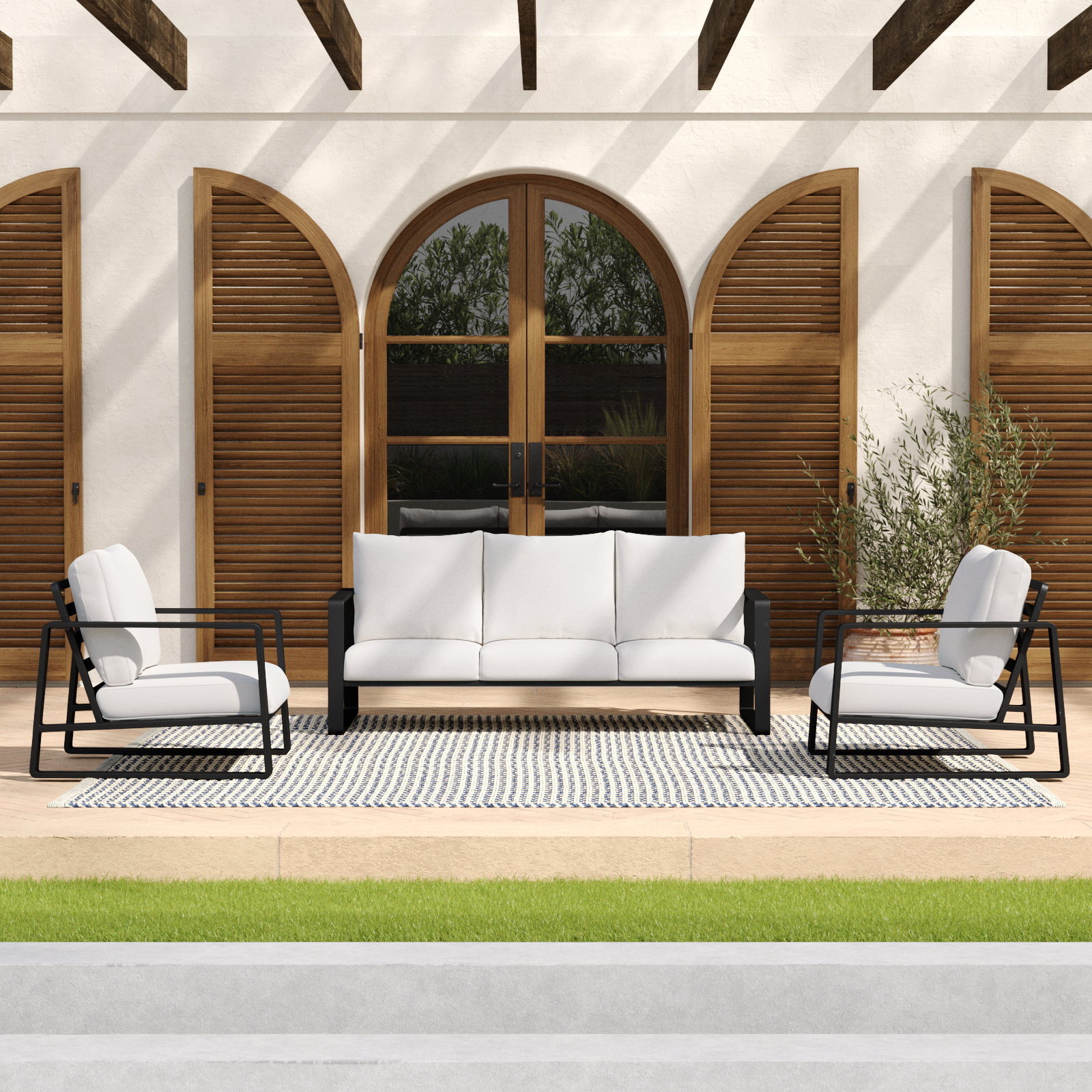 Leanna 5-Person Complete Patio Set