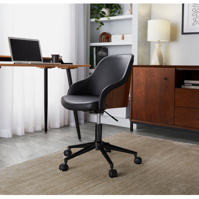Chaise de bureau en métal noir