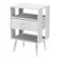 Ensemble de 2 tables de chevet modernes avec station de charge et DEL, tiroirs en tissu pour tables de chevet, panneau de particules blanc, profondeur de 15,68 po, largeur de 11,61 po, hauteur de 23,26 po, poids de 29,81 lb, éclairage télécommandé,