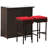 Cahmari 2 - Person Patio Dining Set with Rectangular Table , Cushions Included-1983481622