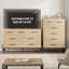Commode 4 + 2 pour la chambre à coucher, commode haute 46,6 po, tiroir haut avec rangement autoportant, commode en bois pour commode pour le salon, la chambre à coucher, le vestibule-1378532013