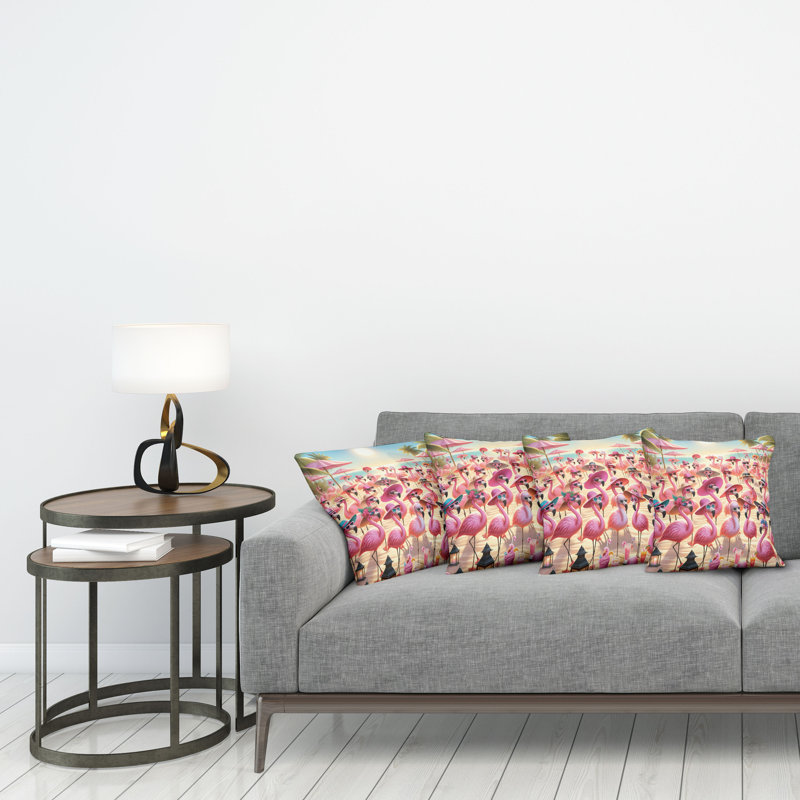 Fabric Reversible Throw Pillow, 18"H x 18"W