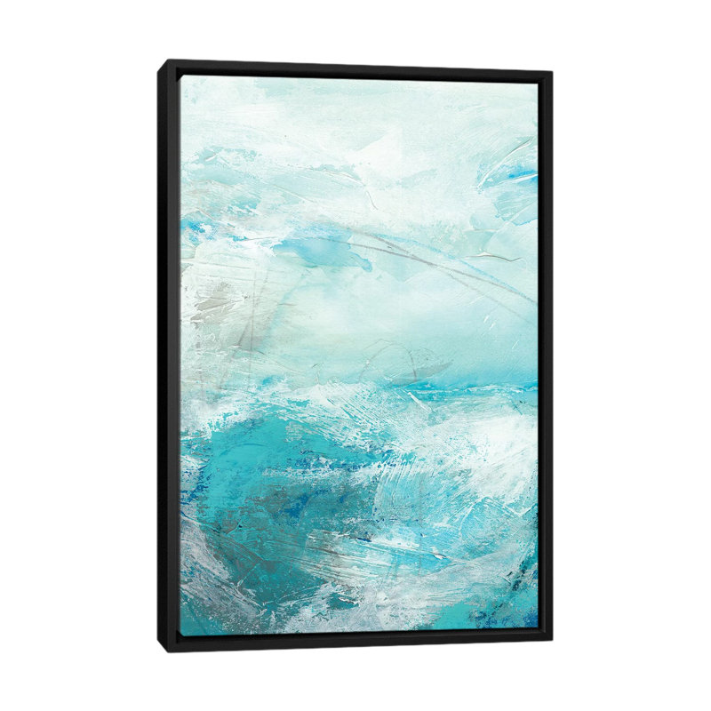 « iv », reproduction d’art sur toile tendue Glass Sea, H 26 po x l 18 po x P 1,5 po, Toile avec cadre noir, Pas de tapis