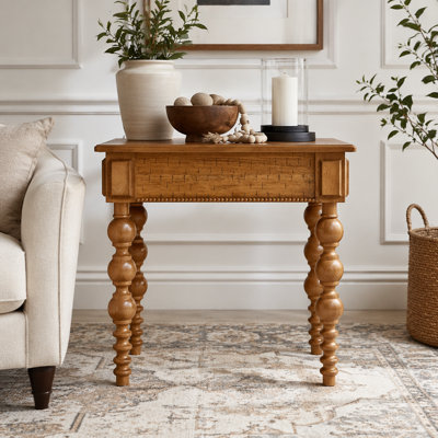 Solid Wood End Table with Drawer